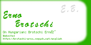 erno brotschi business card